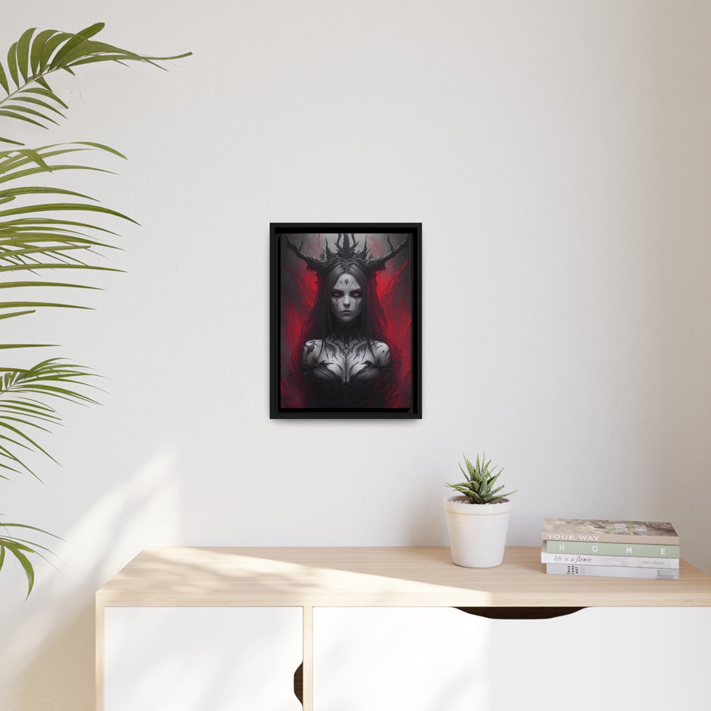 Woman Shaman Matte Canvas, Black Frame
