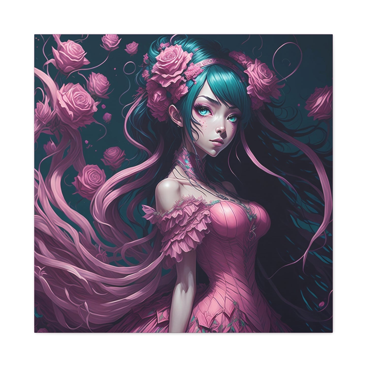 Lady Rose AI Gen Matte Canvas, Stretched, 1.25"