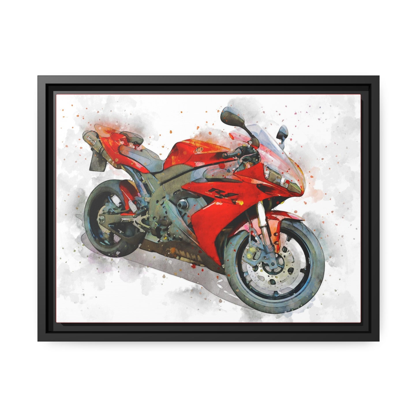 Yamaha R1 Matte Canvas, Black Frame