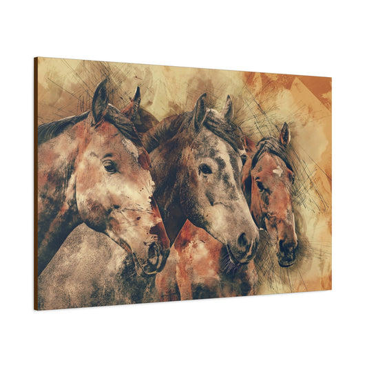 Horses Matte Canvas, Stretched, 1.25"