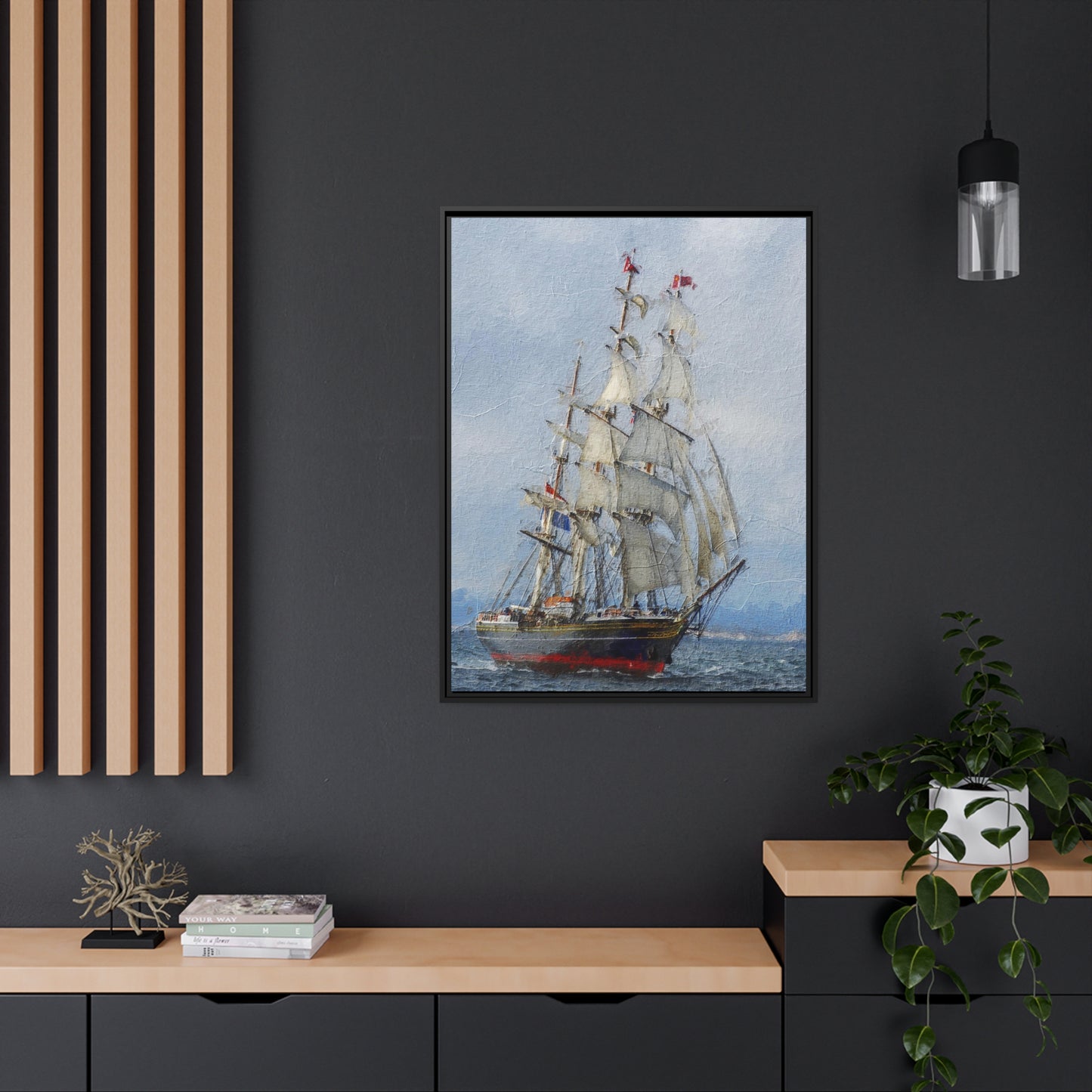 Clipper Matte Canvas, Black Frame