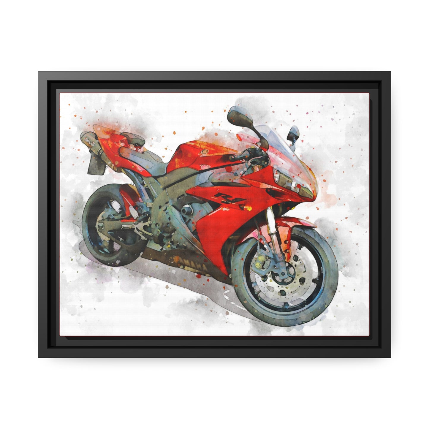 Yamaha R1 Matte Canvas, Black Frame