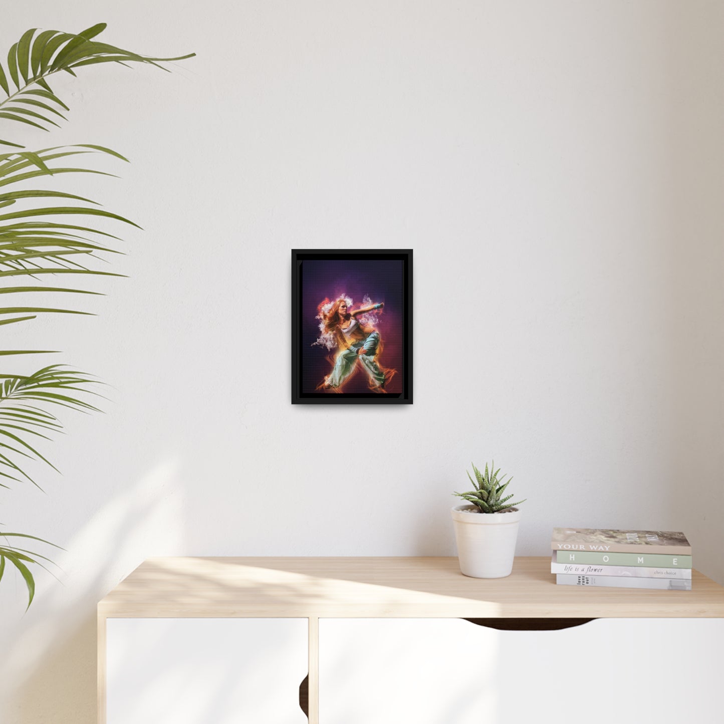 Dancing Woman Matte Canvas, Black Frame