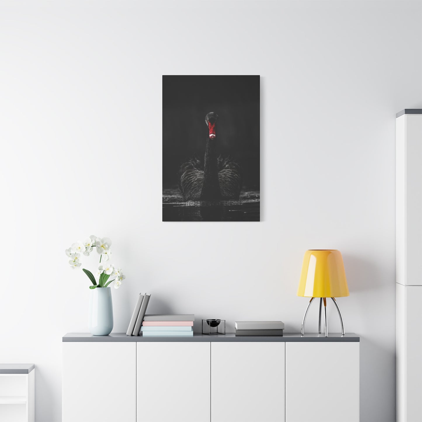 Black Swan Matte Canvas, Stretched, 1.25"
