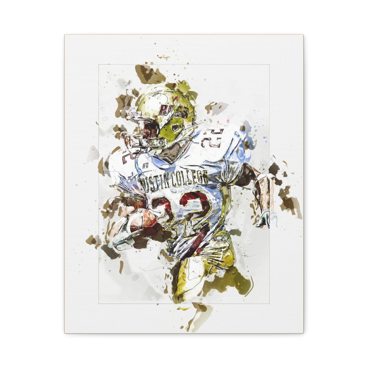 Football Matte Canvas, Stretched, 1.25"