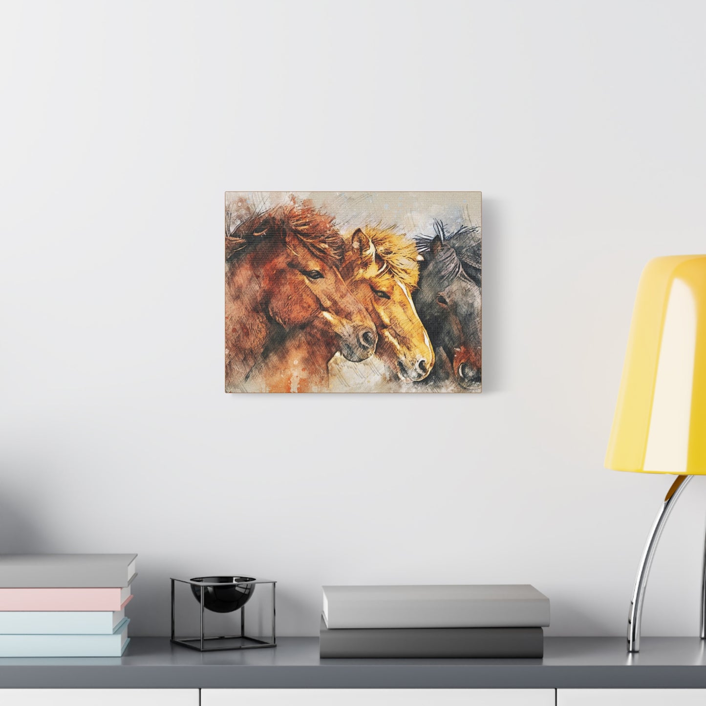 Horses Matte Canvas, Stretched, 1.25"