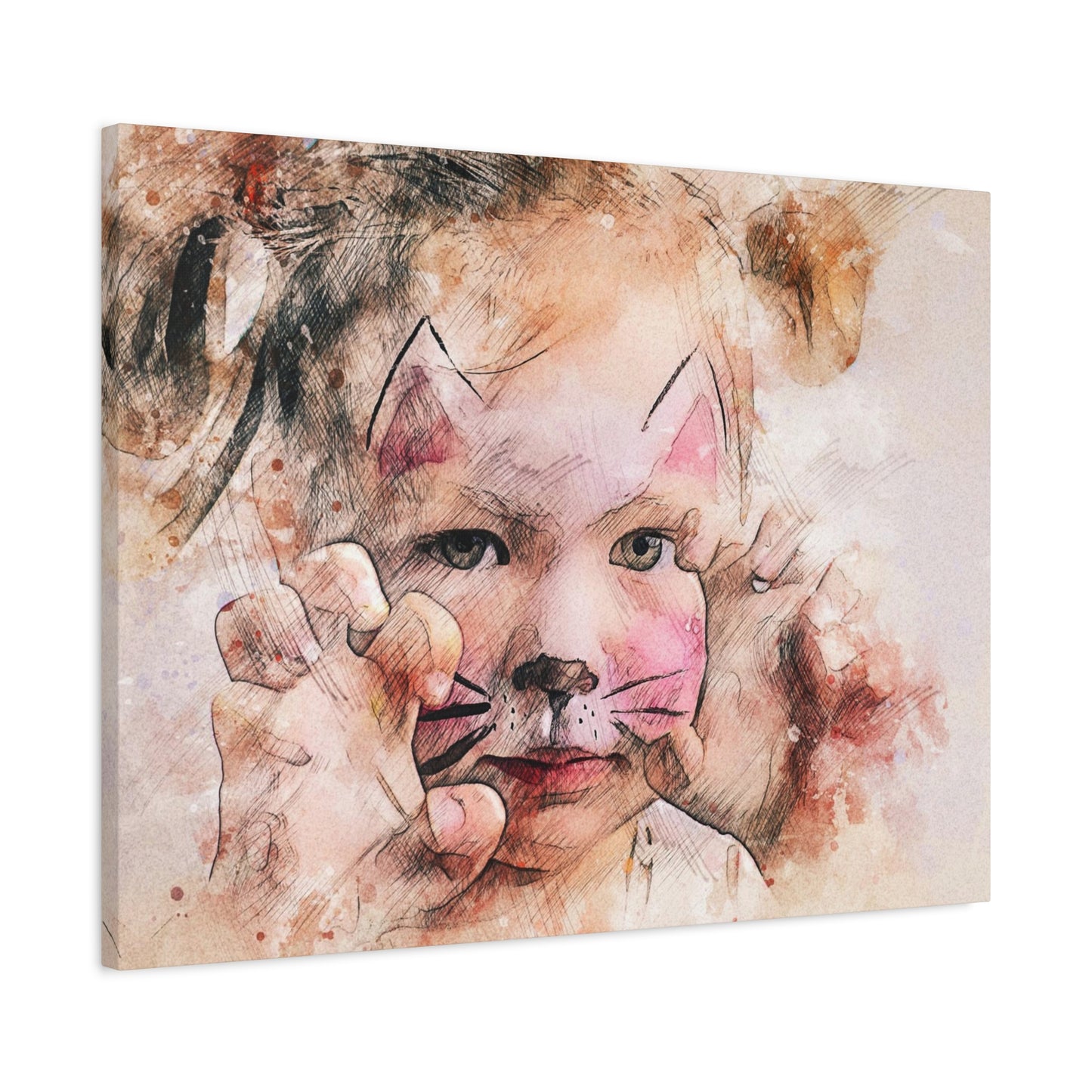 Baby Girl Cat Matte Canvas, Stretched, 1.25"
