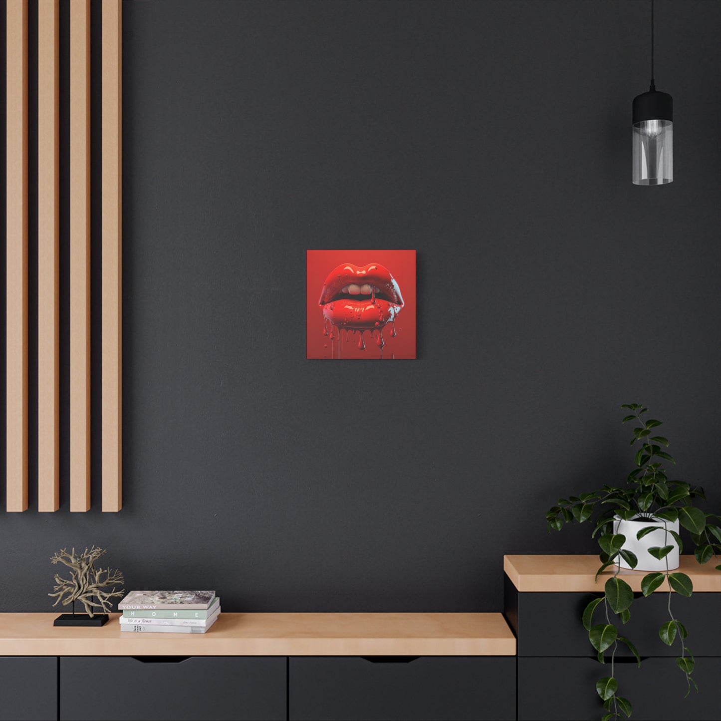 Bloody Lips Matte Canvas, Stretched, 1.25"