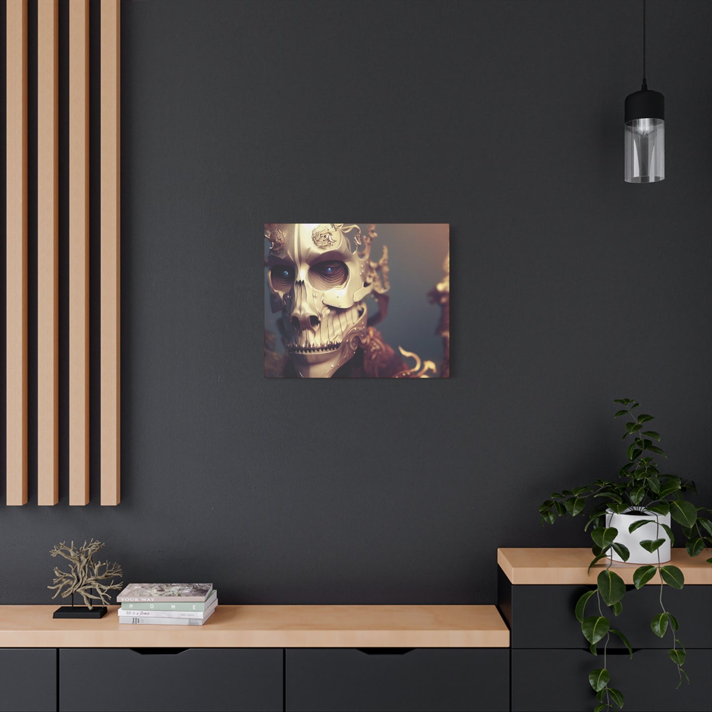 Skull AI Gen Matte Canvas, Stretched, 1.25"