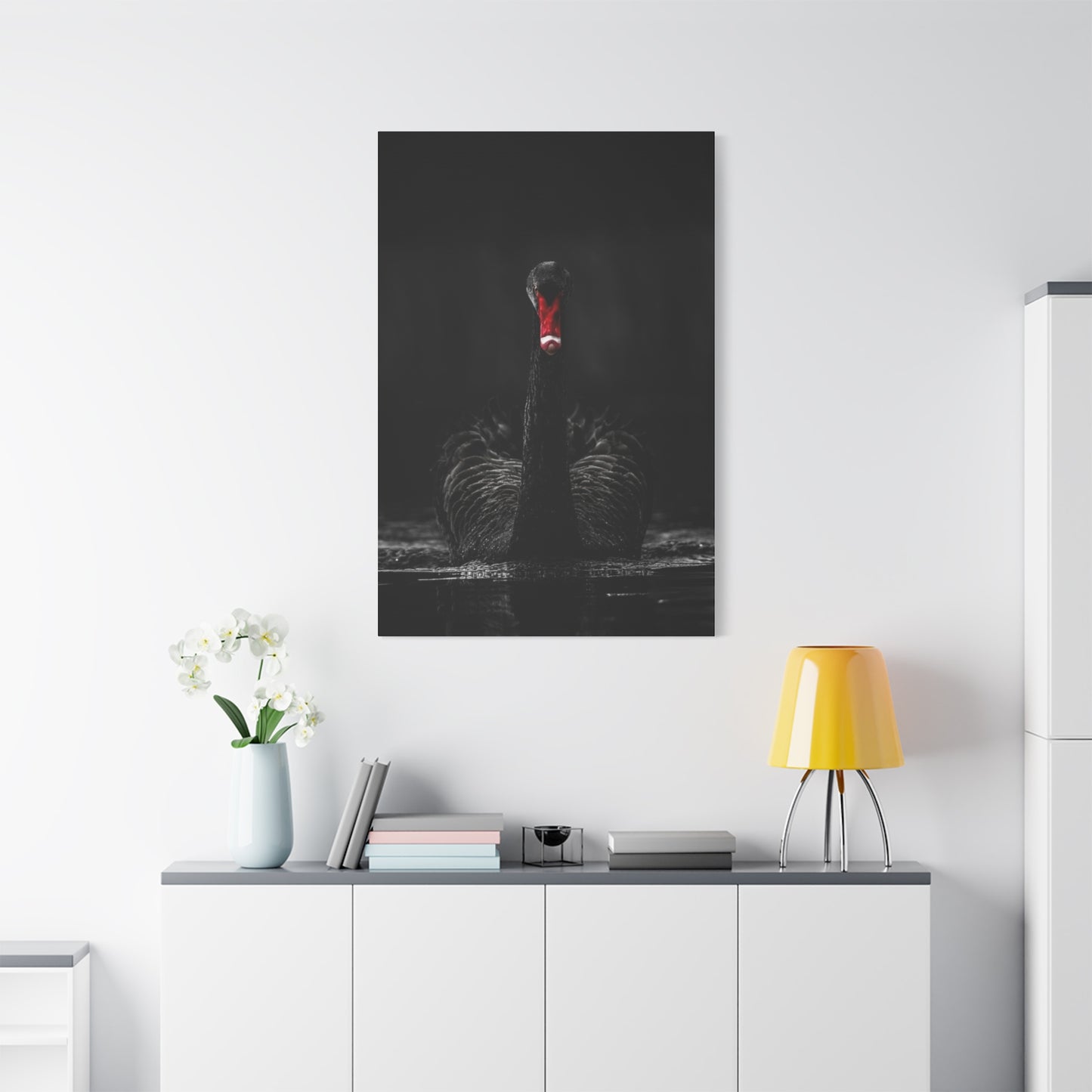 Black Swan Matte Canvas, Stretched, 1.25"