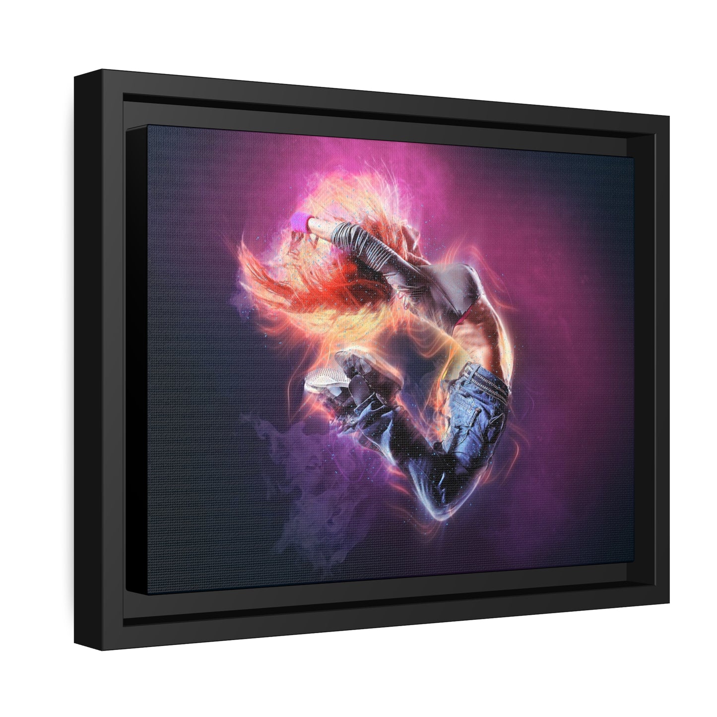 Dancing Woman Matte Canvas, Black Frame