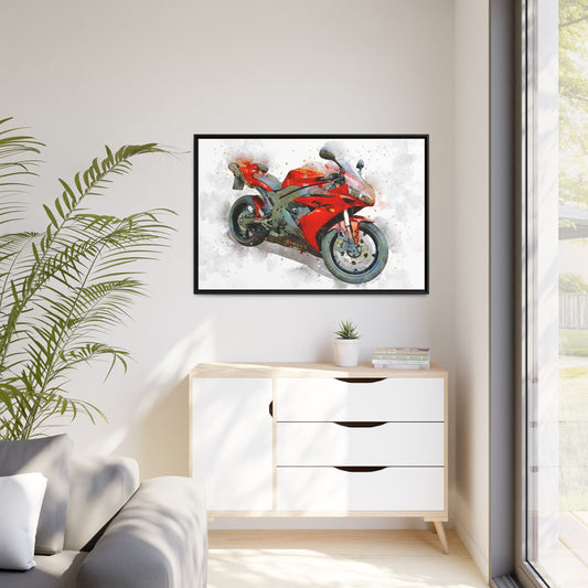 Yamaha R1 Matte Canvas, Black Frame