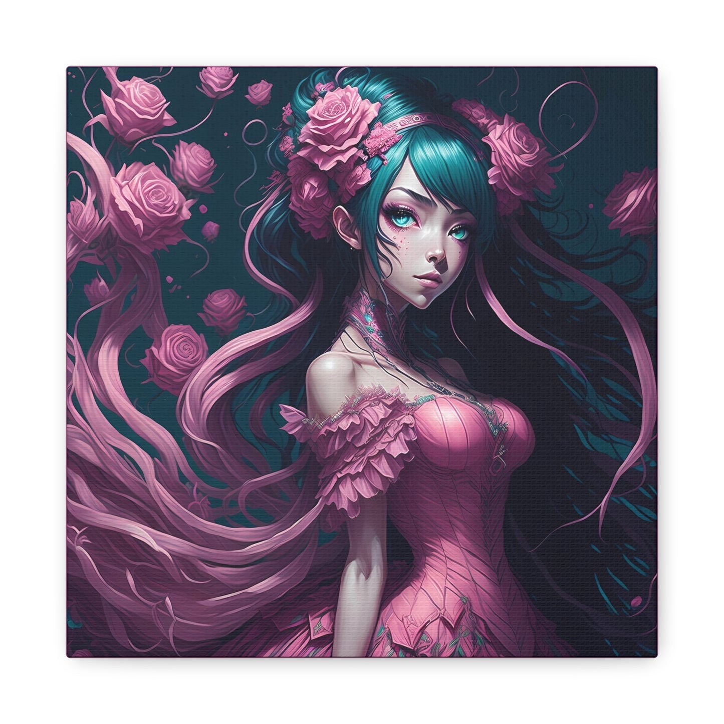 Lady Rose AI Gen Matte Canvas, Stretched, 1.25"