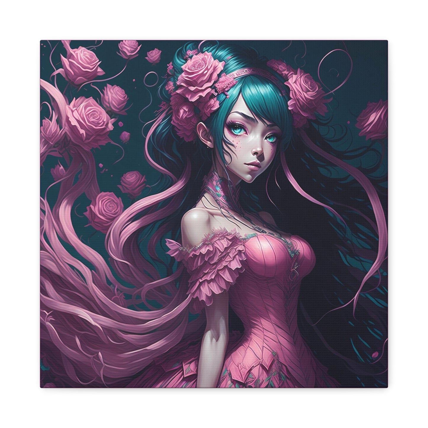 Lady Rose AI Gen Matte Canvas, Stretched, 1.25"