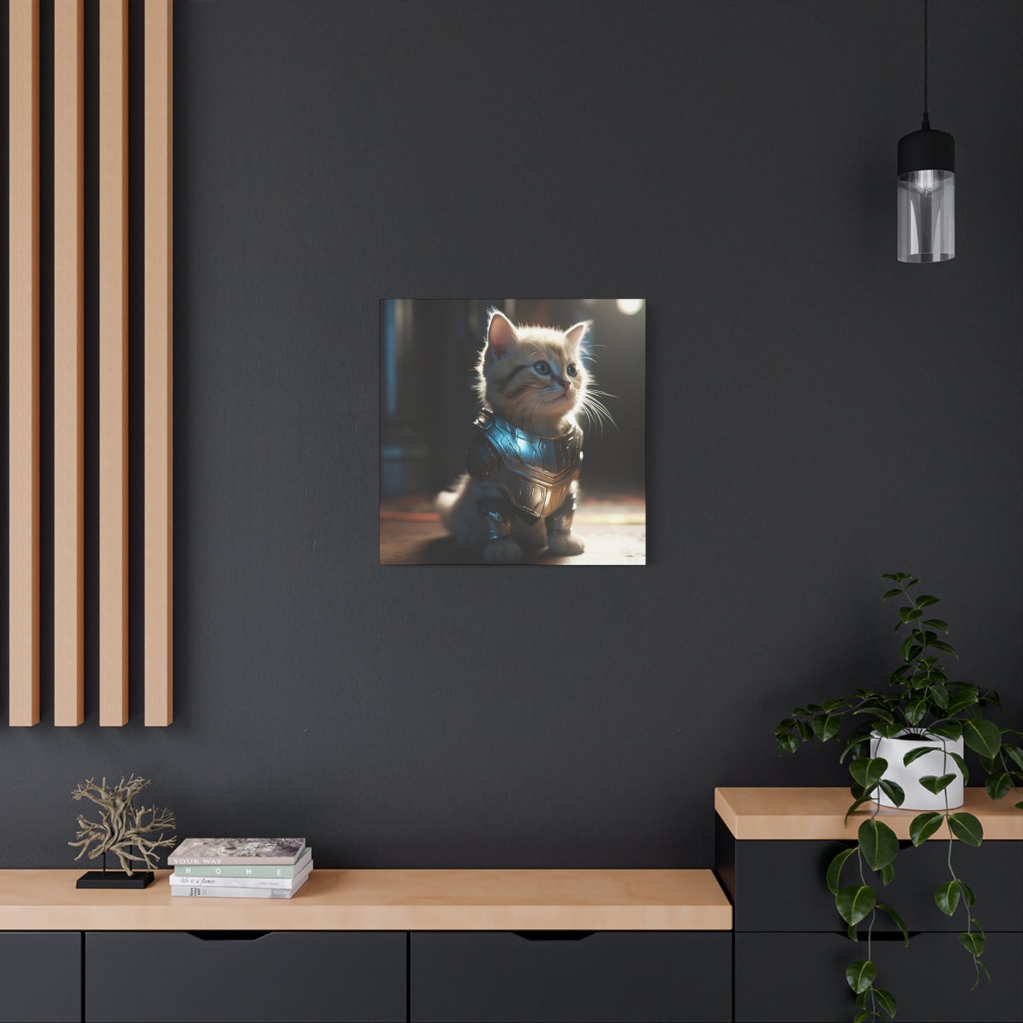 Thunder Kitten Matte Canvas, Stretched, 1.25"
