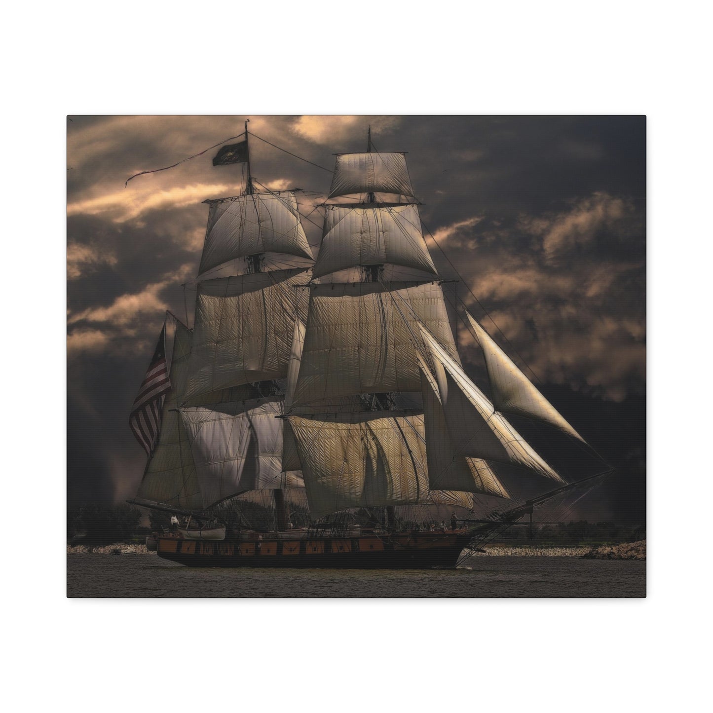 Sailing Ship Matte Canvas, Stretched, 1.25"