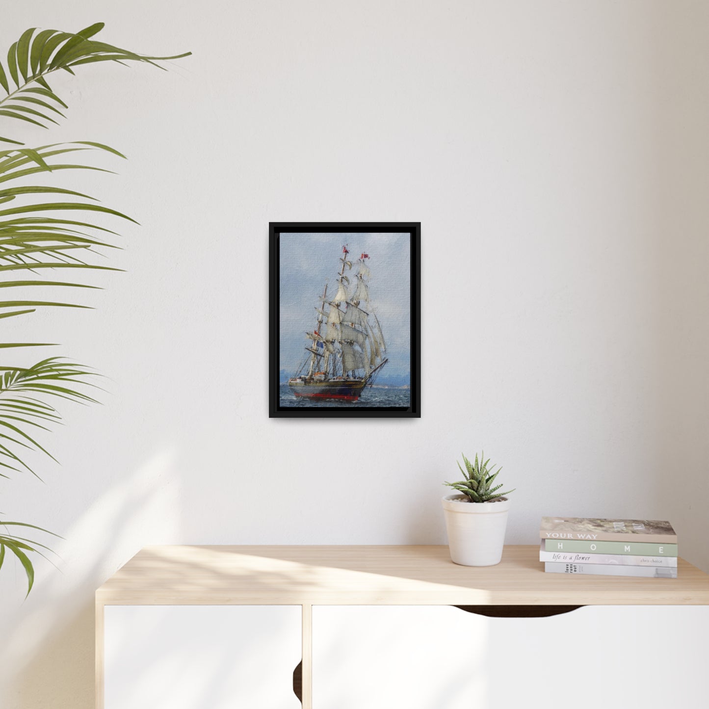 Clipper Matte Canvas, Black Frame