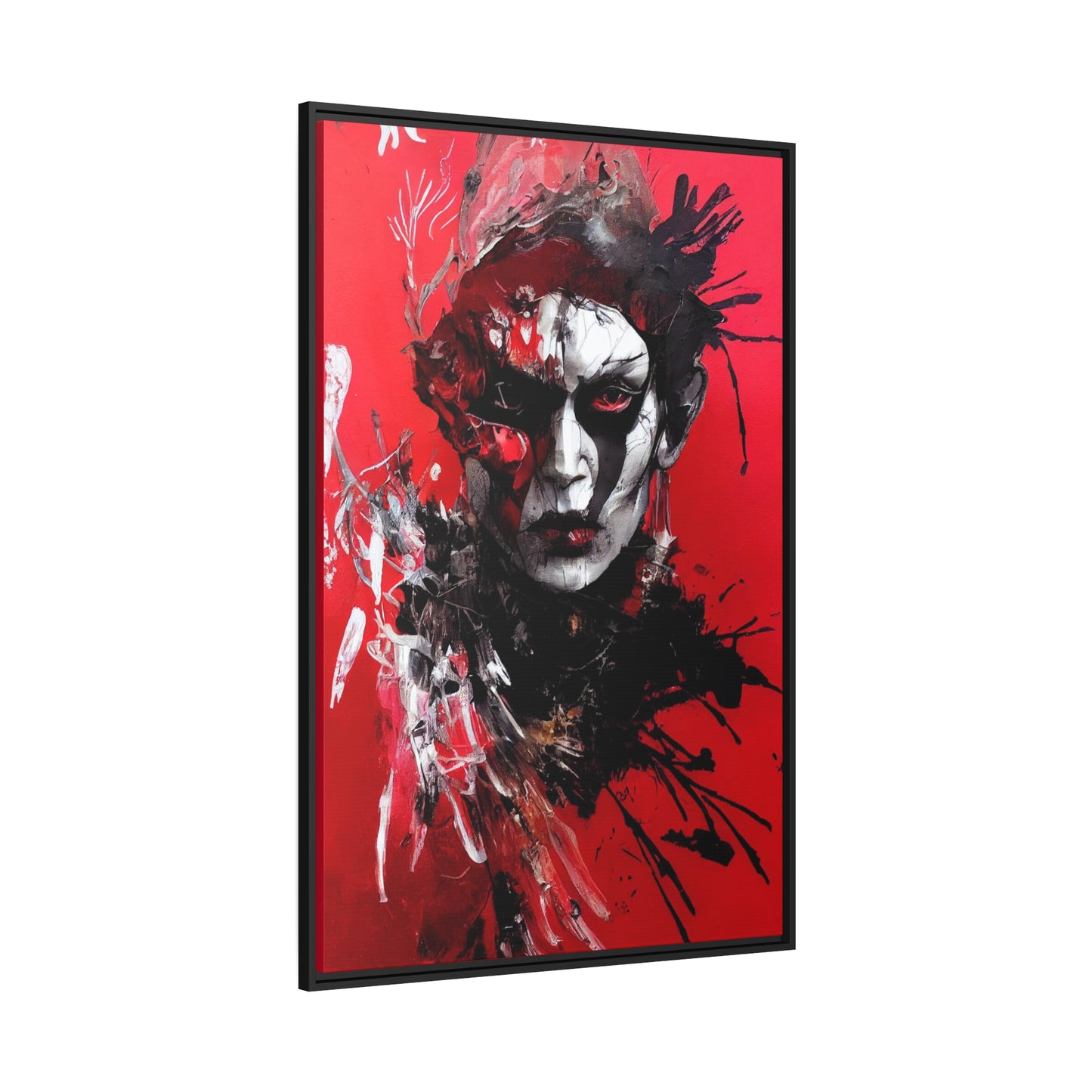 Shaman Red Matte Canvas, Black Frame