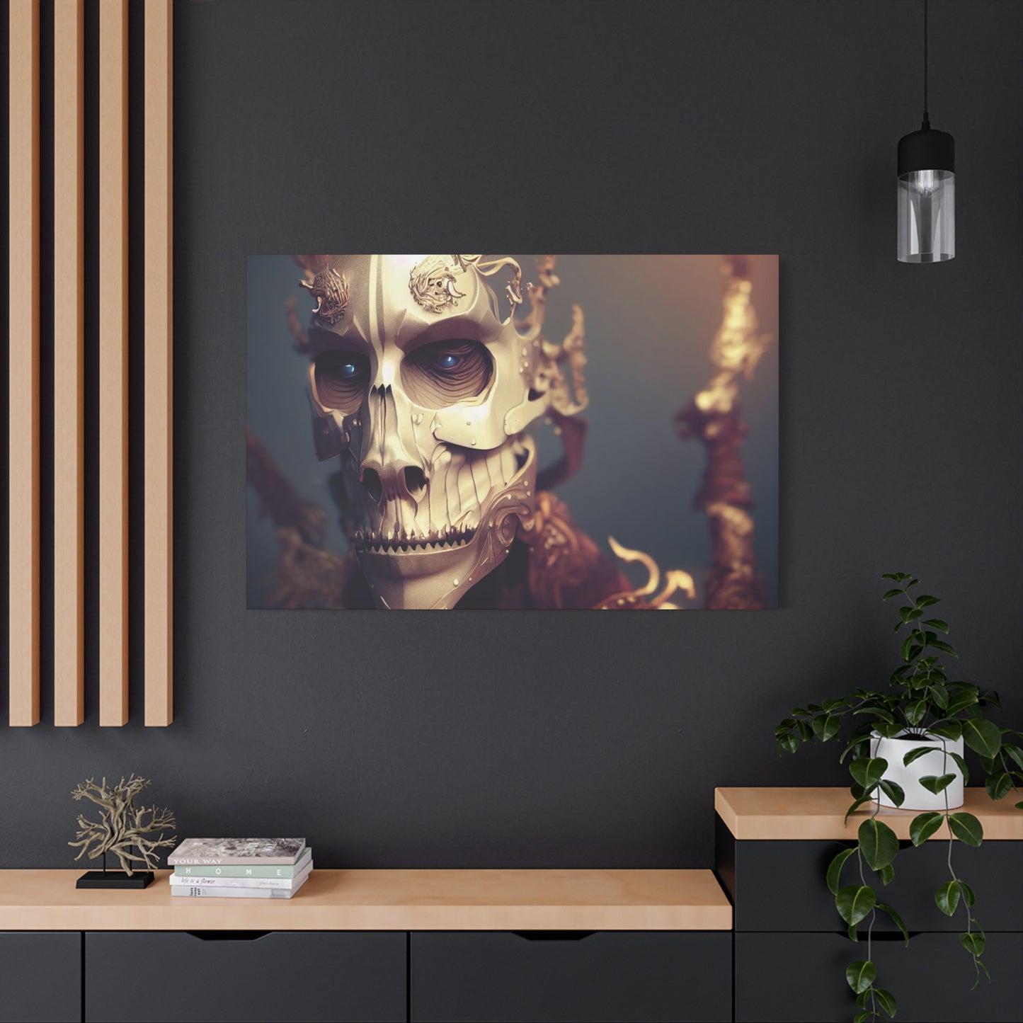 Skull AI Gen Matte Canvas, Stretched, 1.25"