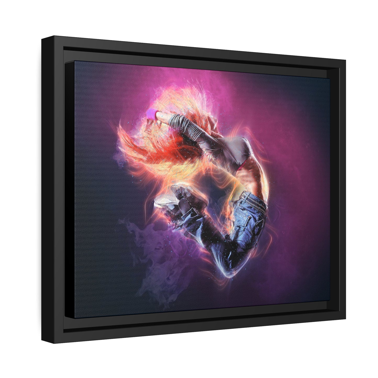 Dancing Woman Matte Canvas, Black Frame