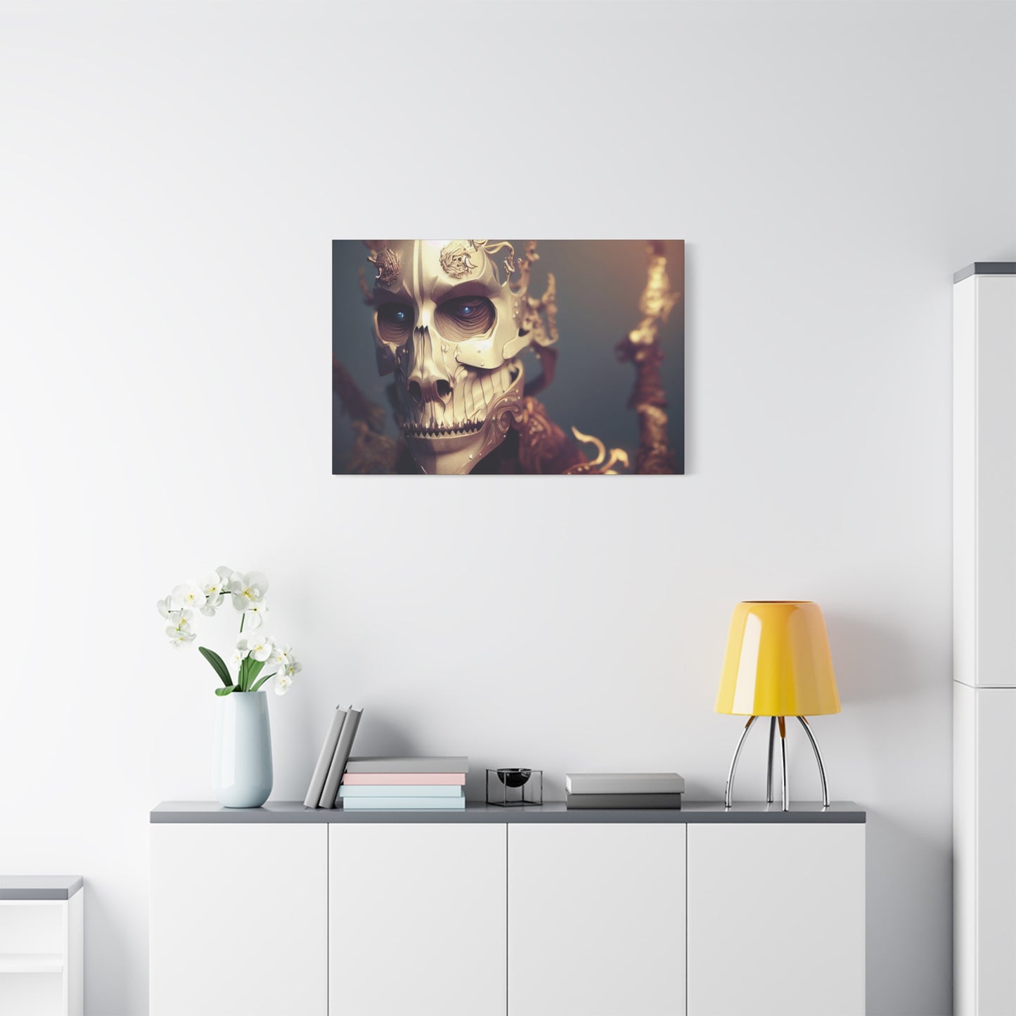 Skull AI Gen Matte Canvas, Stretched, 1.25"