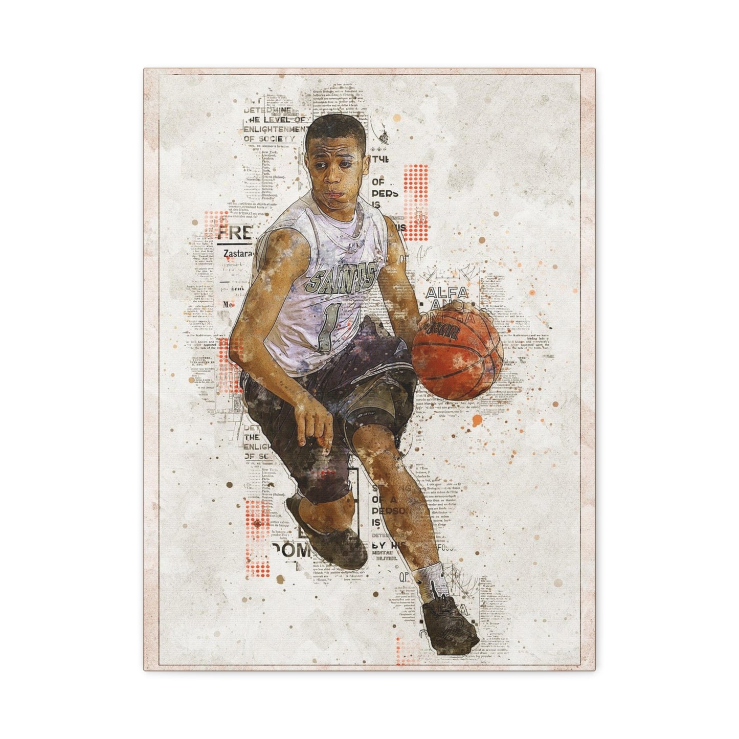 Basketball Matte Canvas, Stretched, 1.25"