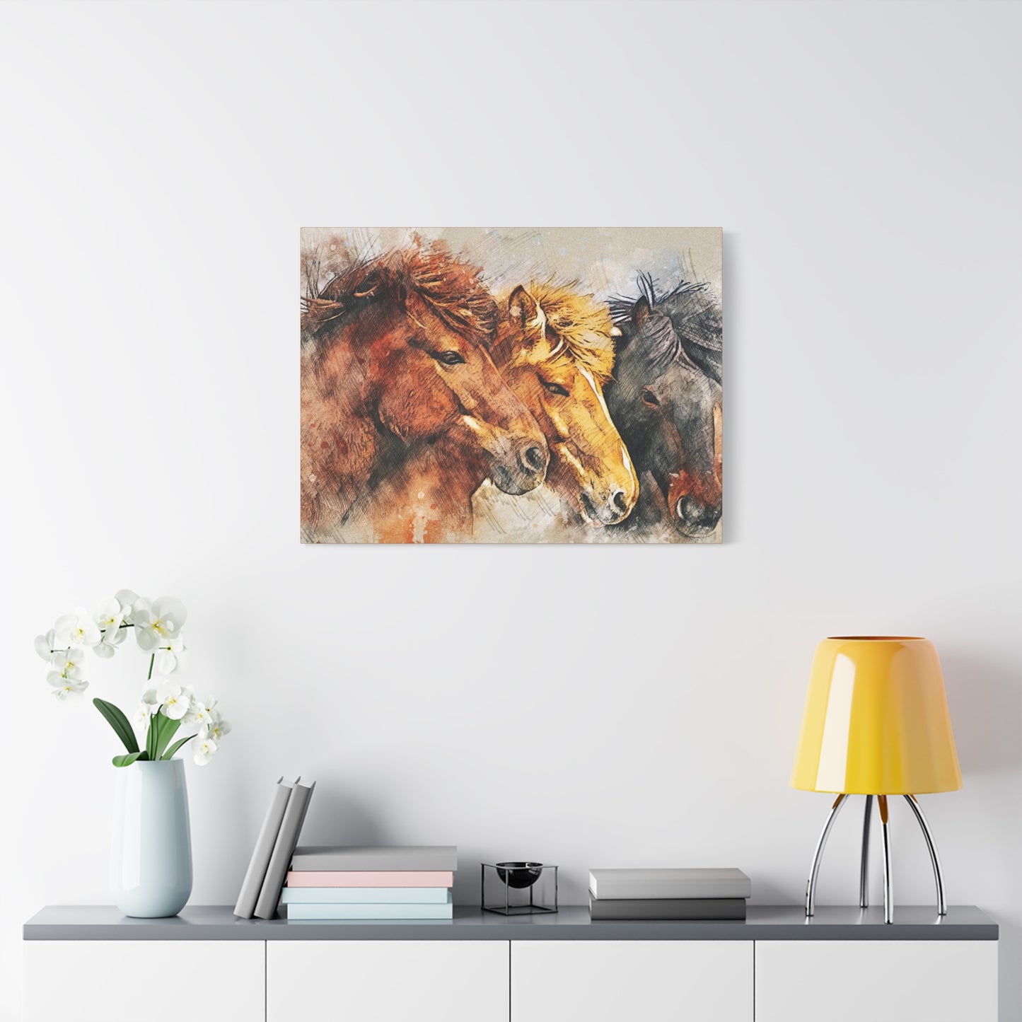 Horses Matte Canvas, Stretched, 1.25"