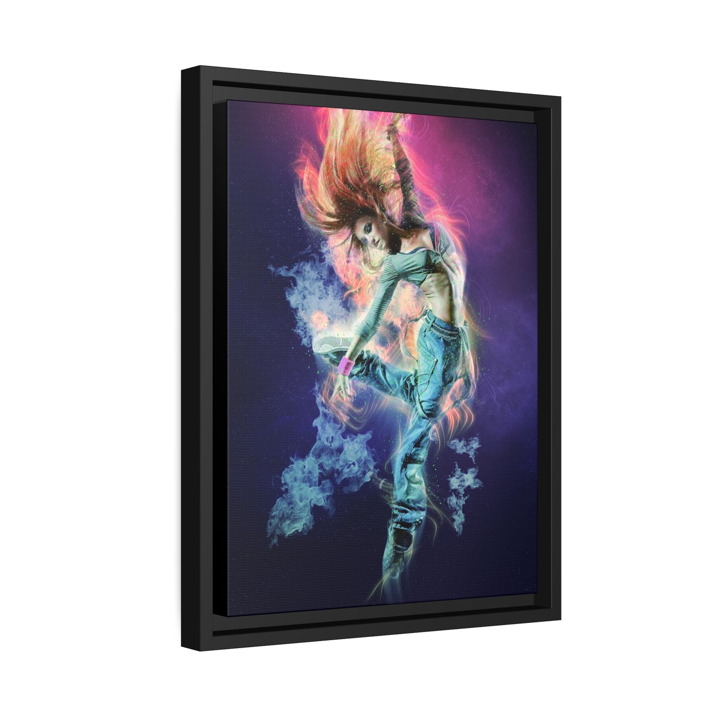 Dancing Woman Matte Canvas, Black Frame