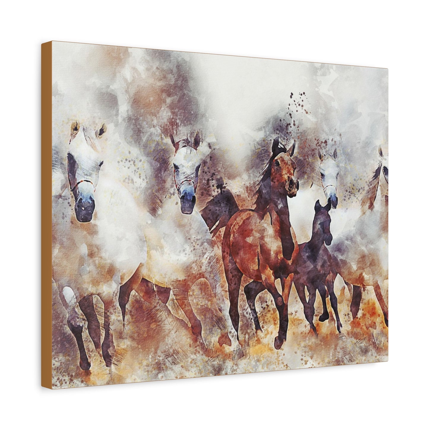 Horses Matte Canvas, Stretched, 1.25"