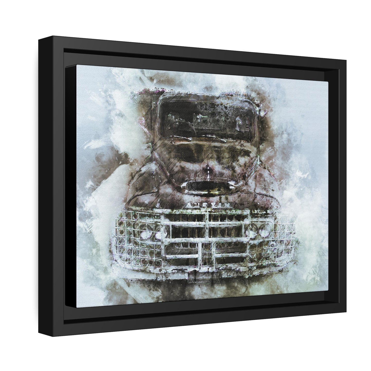 Austin truck Matte Canvas, Black Frame