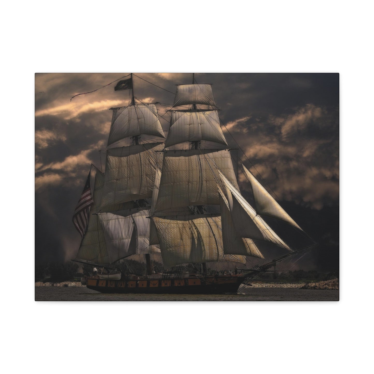 Sailing Ship Matte Canvas, Stretched, 1.25"