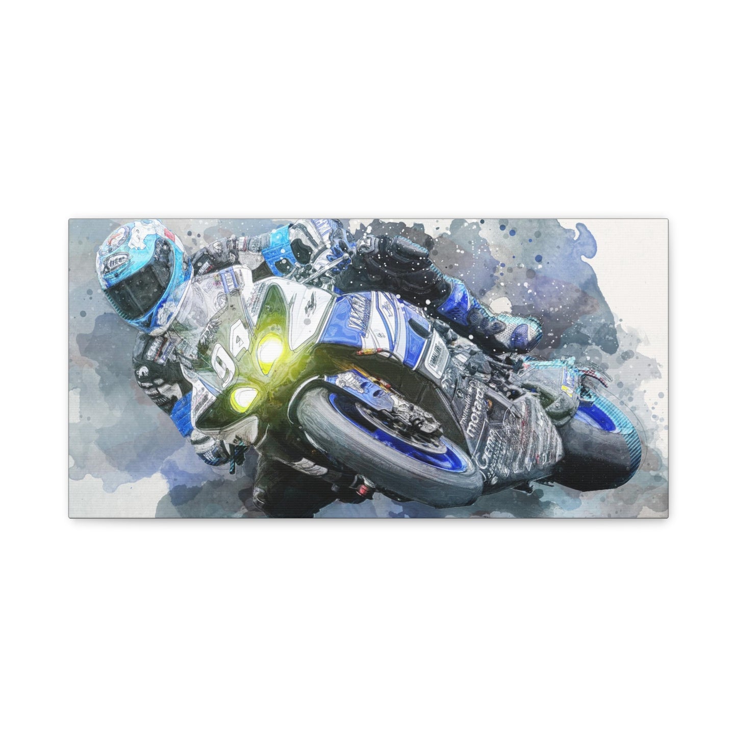 Motorcycle Race Matte Canvas, Stretched, 1.25"