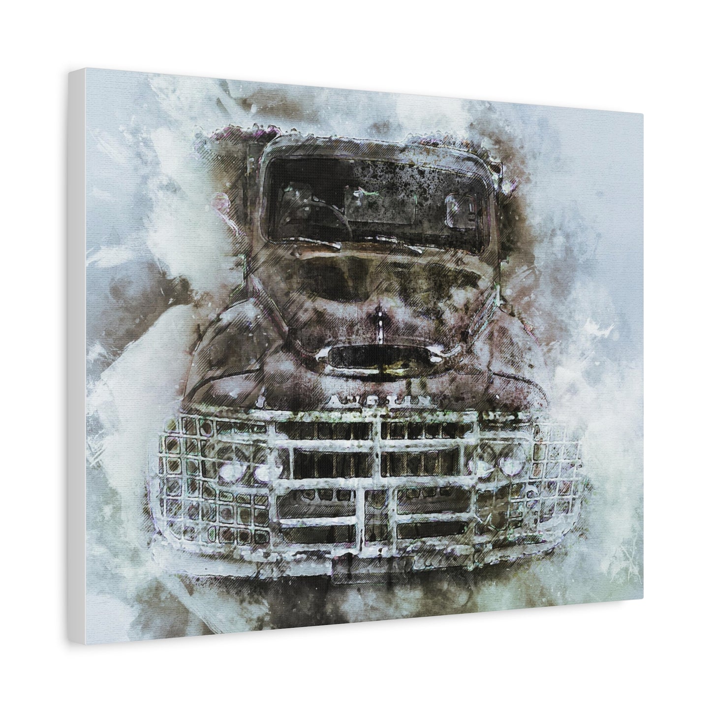 Austin Truck Matte Canvas, Stretched, 1.25"