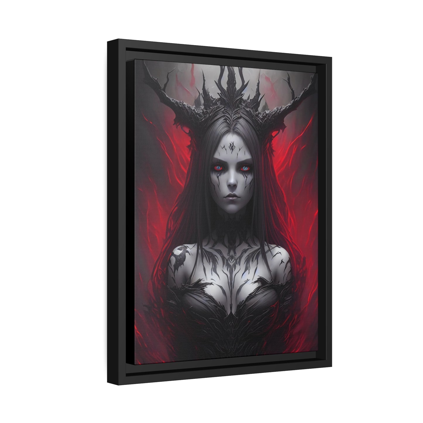 Woman Shaman Matte Canvas, Black Frame