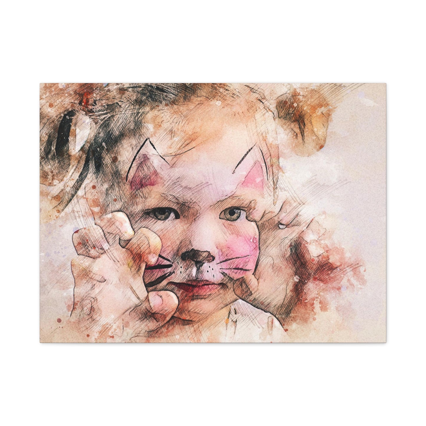 Baby Girl Cat Matte Canvas, Stretched, 1.25"