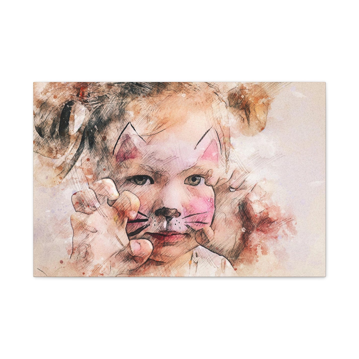 Baby Girl Cat Matte Canvas, Stretched, 1.25"