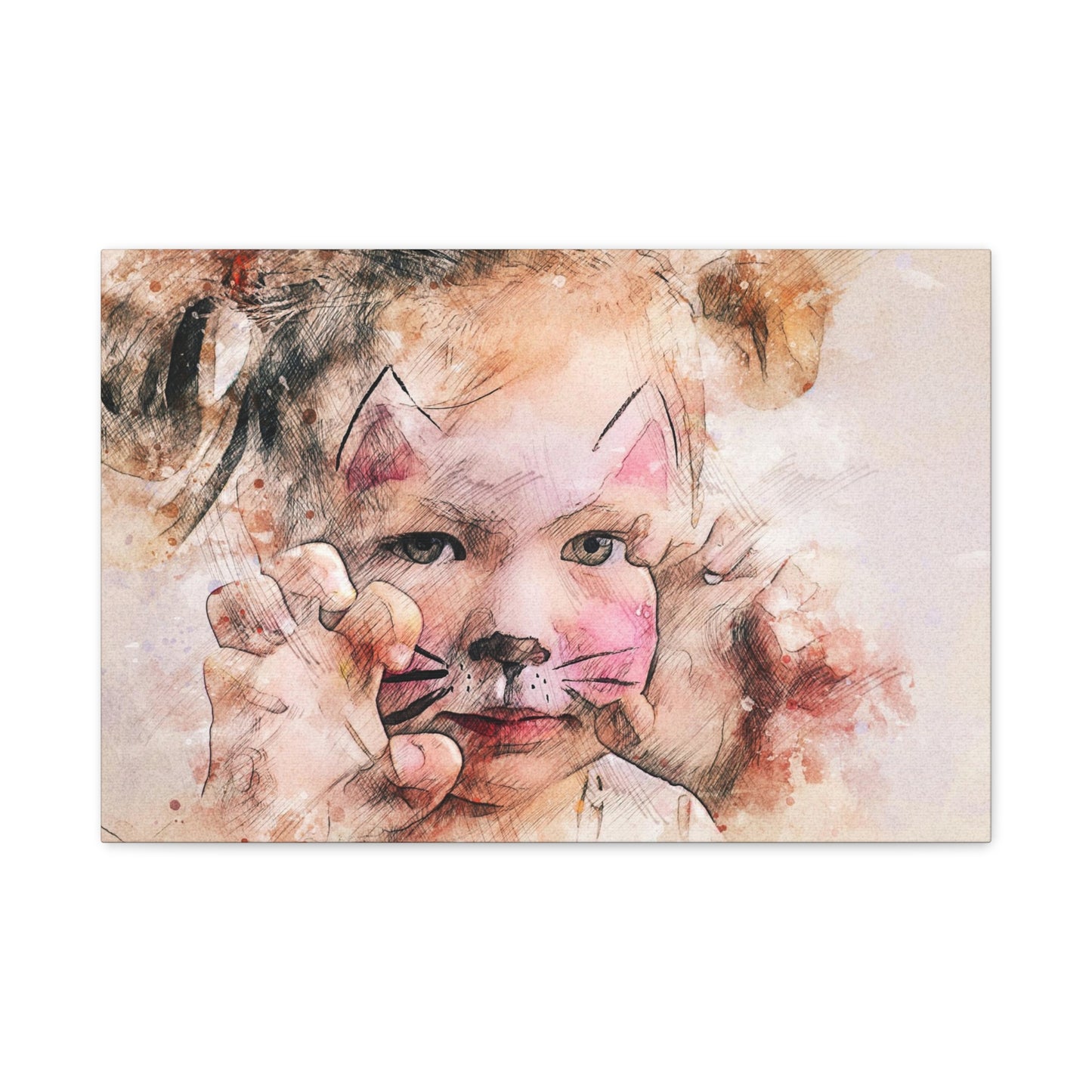 Baby Girl Cat Matte Canvas, Stretched, 1.25"
