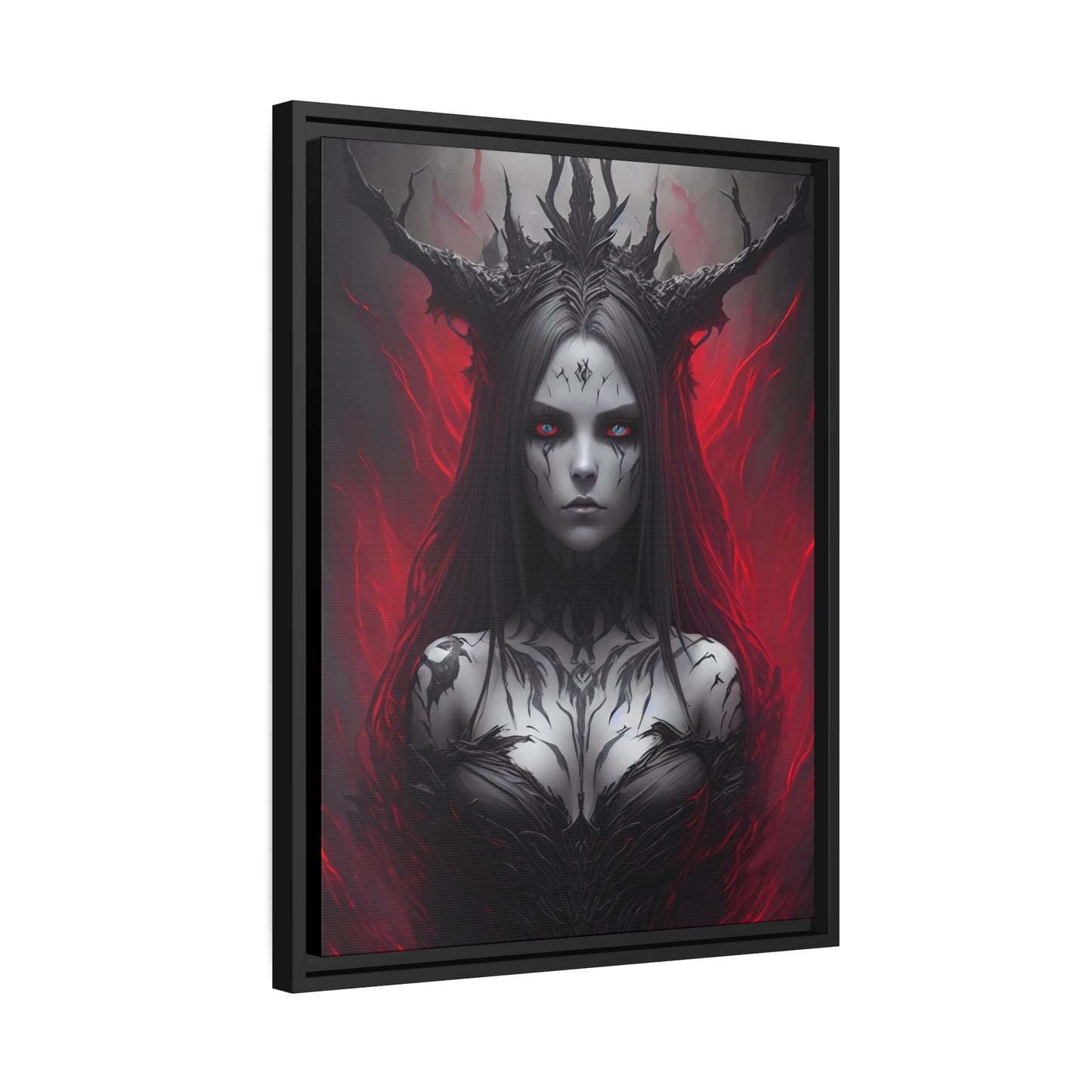 Woman Shaman Matte Canvas, Black Frame