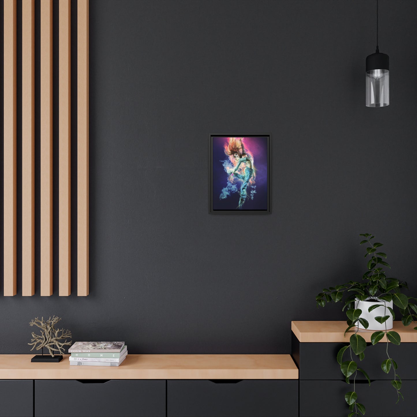 Dancing Woman Matte Canvas, Black Frame