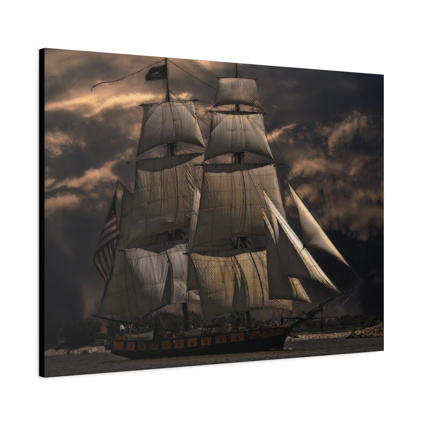 Sailing Ship Matte Canvas, Stretched, 1.25"