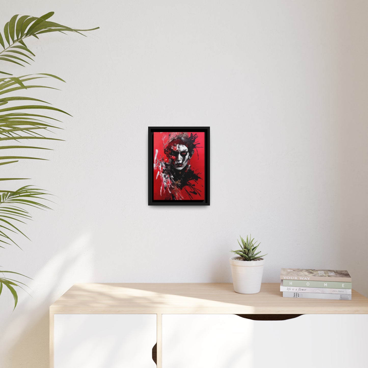 Shaman Red Matte Canvas, Black Frame