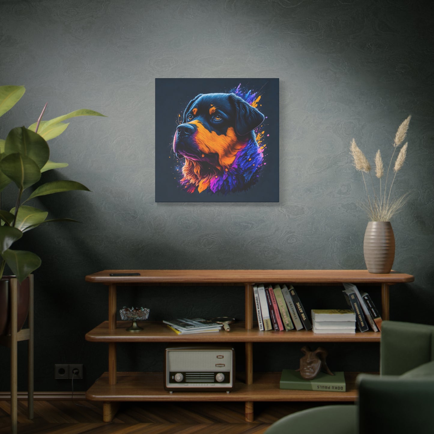 Rottweiller Matte Canvas, Stretched, 1.25"
