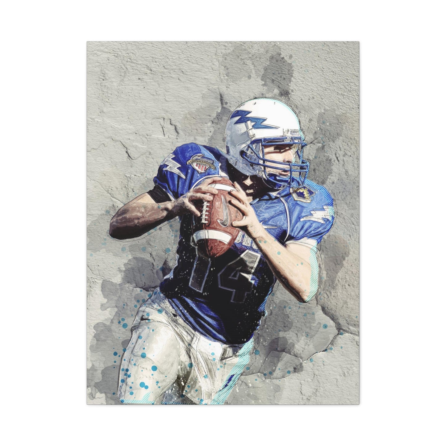 Quarterback Matte Canvas, Stretched, 1.25"