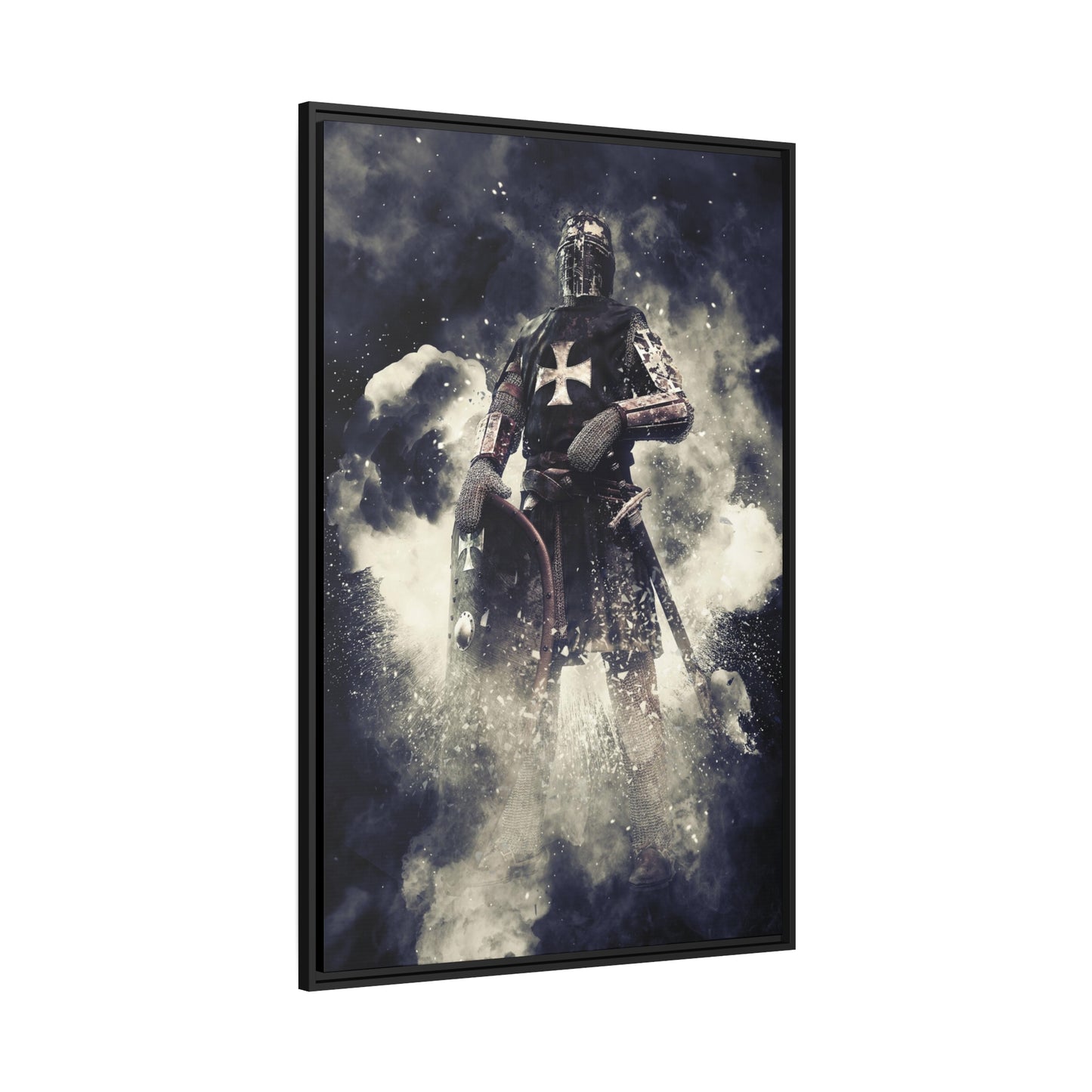 Knight Crusader Matte Canvas, Black Frame