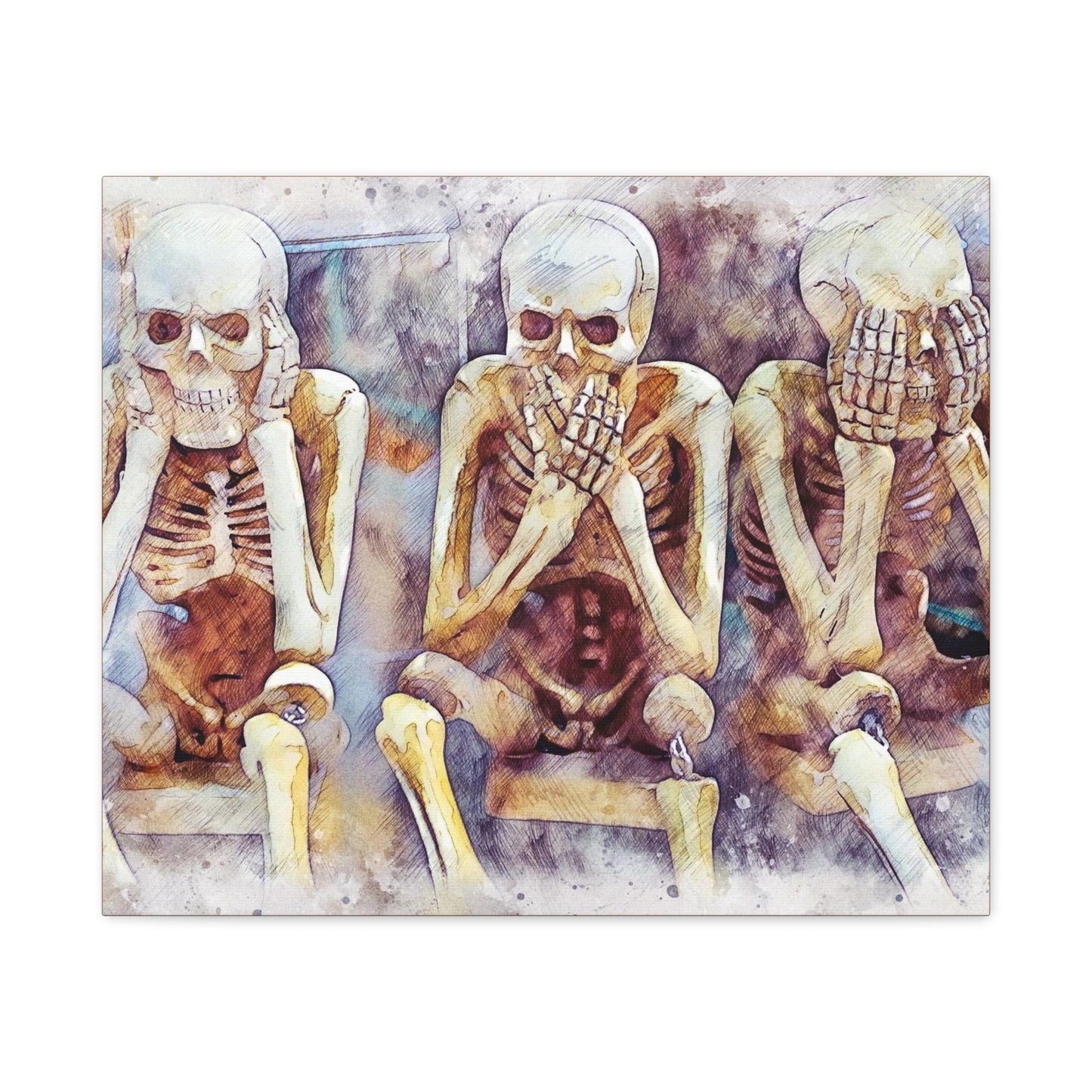 Skeletons Matte Canvas, Stretched, 1.25"