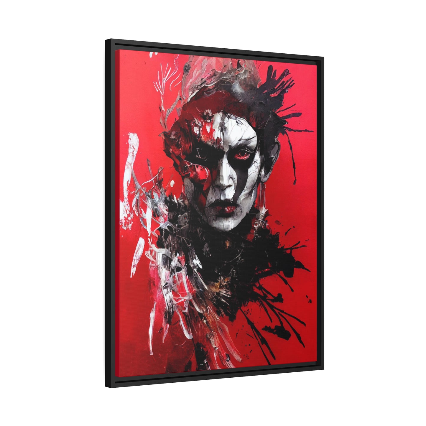 Shaman Red Matte Canvas, Black Frame
