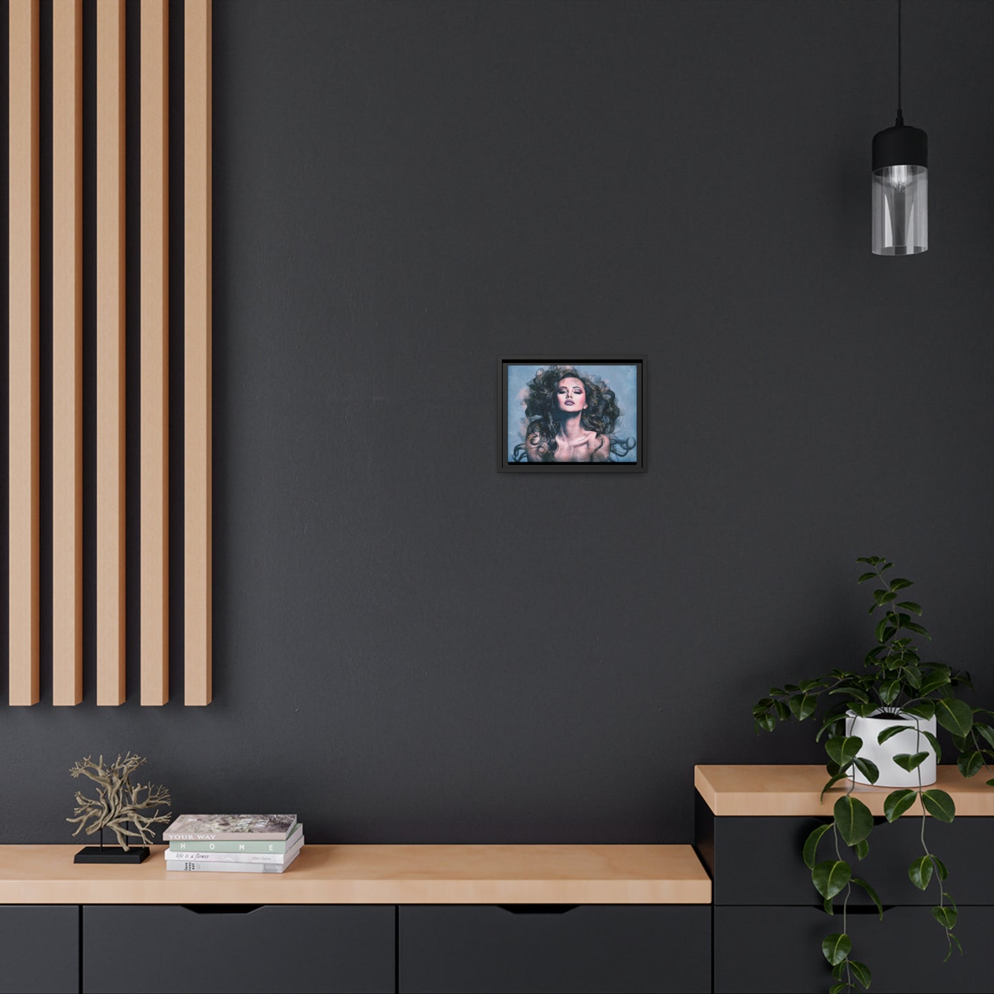 Woman Matte Canvas, Black Frame
