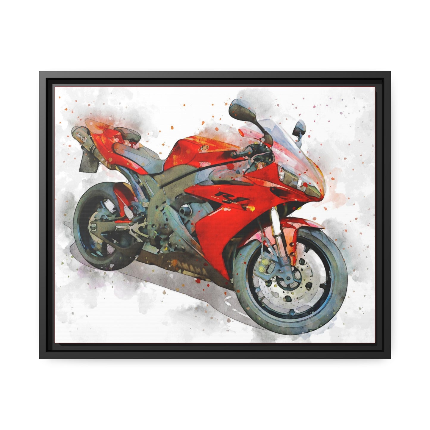Yamaha R1 Matte Canvas, Black Frame