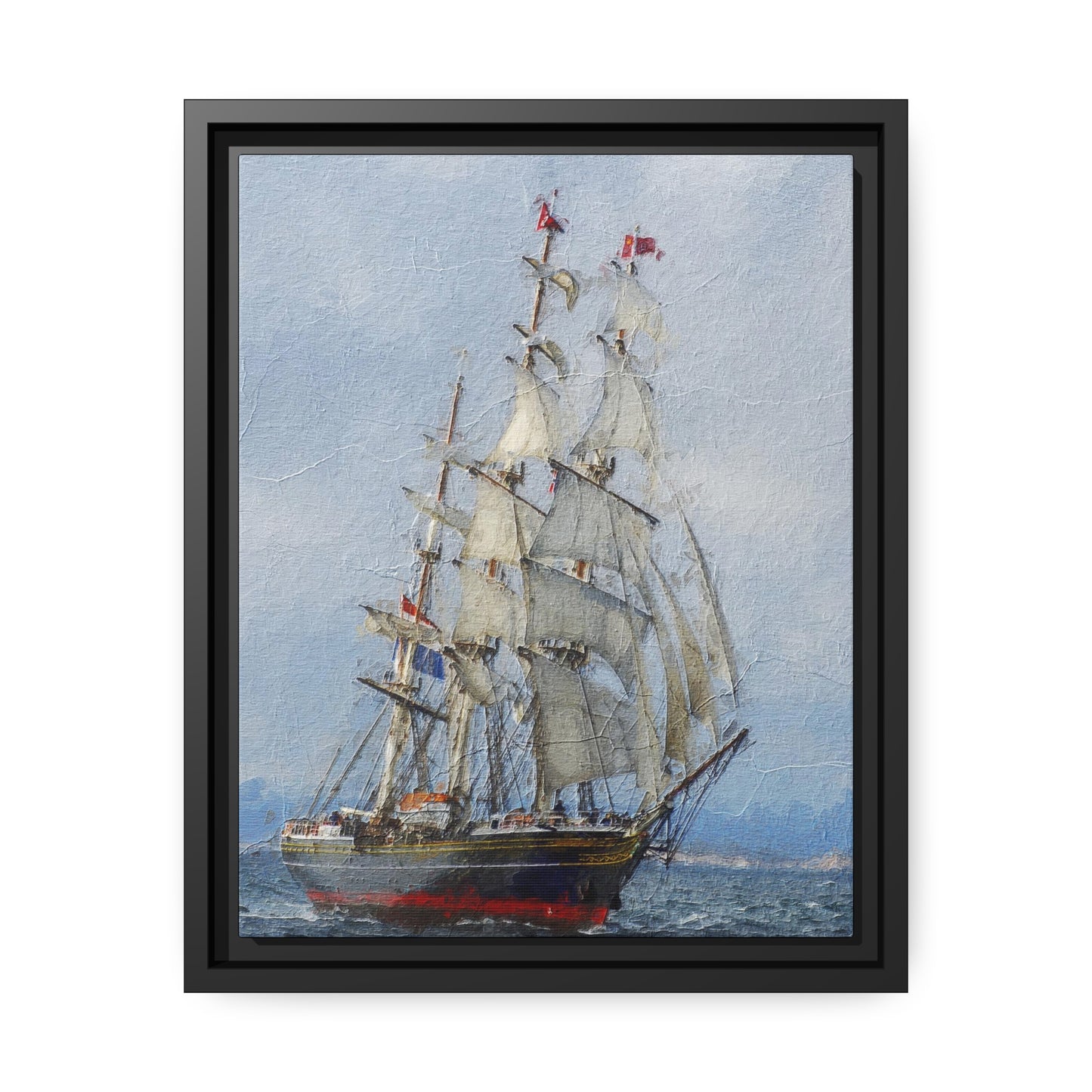 Clipper Matte Canvas, Black Frame