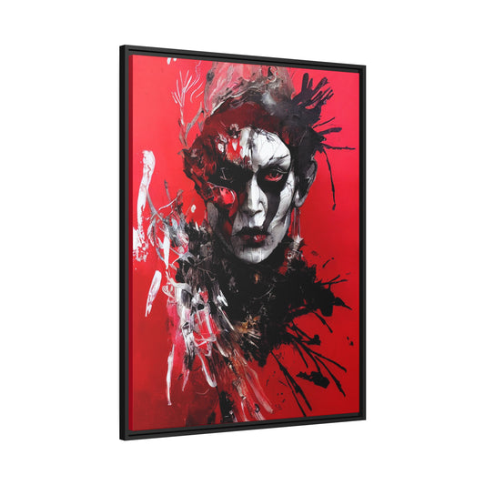 Shaman Red Matte Canvas, Black Frame